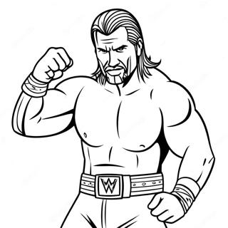 Page A Colorier Wwe Superstar En Pose Daction 4562-3672