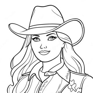 Page A Colorier Cowgirl Barbie 45633-37896