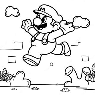 Page A Colorier Super Mario Sautant Par Dessus Des Ennemis 45754-37999