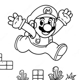 Page A Colorier Super Mario Sautant Par Dessus Des Ennemis 45754-38000