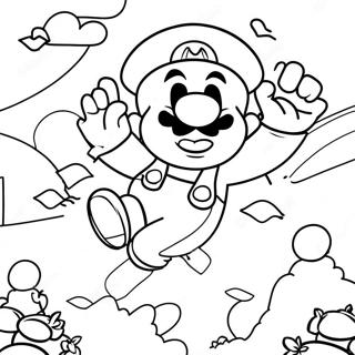 Page A Colorier Super Mario Sautant Par Dessus Des Ennemis 45754-38117