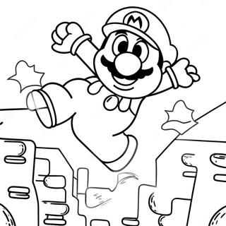 Page A Colorier Super Mario Sautant Par Dessus Des Ennemis 45754-38118