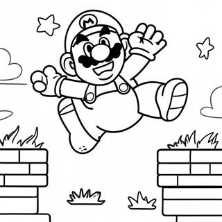 Page A Colorier Super Mario Sautant Par Dessus Des Ennemis 45754-38119