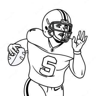 Page A Colorier Tua Tagovailoa Lancant Un Football 45764-38128