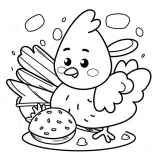 Page A Colorier De Poulet Frit 45853-38062