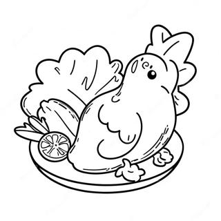 Page A Colorier De Poulet Frit 45853-38063