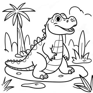 Page A Colorier De Lyle Lyle Crocodile Dans Une Aventure Dans La Jungle 45874 38220
