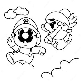 Page A Colorier Cappy Volant Avec Mario 4592-3694