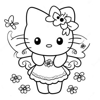 Fée Hello Kitty Pages À Colorier