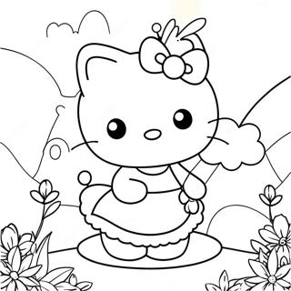 Page A Colorier Hello Kitty Fee 45933-38287