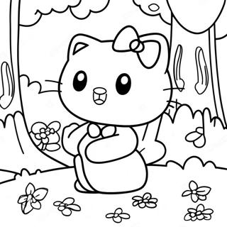 Page A Colorier Hello Kitty Foret Magique 45934-38268