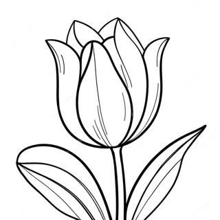 Tulipe Réaliste Pages À Colorier