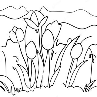 Page A Colorier Jardin De Tulipes Vives 45944-38273