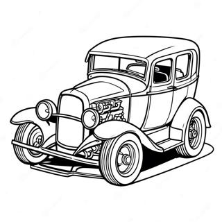 Page A Colorier Hot Rod Vintage 4602-3701