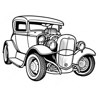 Page A Colorier Hot Rod Vintage 4602-3703