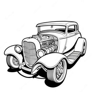 Page A Colorier Hot Rod Vintage 4602-3704