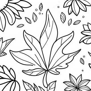 Page A Colorier De Feuille De Pot 46073-38374