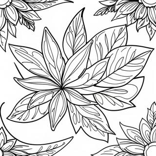 Page A Colorier De Feuille De Pot Detaillee 46074-38378