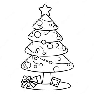 Page A Colorier Facile Arbre De Noel Mignon 4611-3708