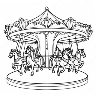 Page A Colorier De Carousel Colore De Foire De Comte 46124-38422