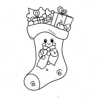 Page A Colorier Chaussette De Noel Adorable 4612-3709