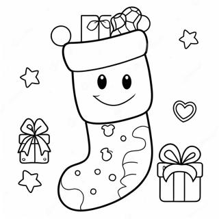 Page A Colorier Chaussette De Noel Adorable 4612-3711