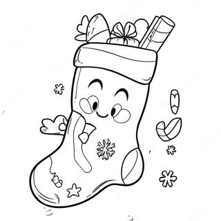 Page A Colorier Chaussette De Noel Adorable 4612-3712