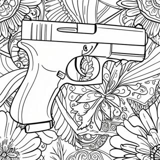 Page A Colorier De Pistolet Glock Realiste 46154-38445