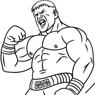 Page A Colorier Brock Lesnar En Action 46164-38450