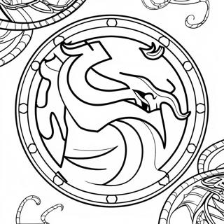 Page A Colorier Logo Mortal Kombat 4621-3714