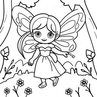 Fee Noire Mystique Dans Une Page A Colorier De La Foret Enchantee 46224-38503