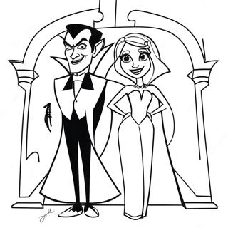 Dracula Et Mavis Page A Colorier De Hotel Transylvanie 46244-38519