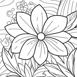 Page A Colorier Realiste De Fleur Tropicale 46283-38546