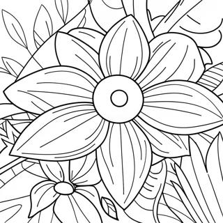 Page A Colorier De Fleur Tropicale Vibrante 46284-38549