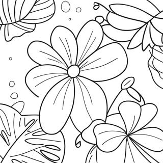 Page A Colorier De Fleur Tropicale Vibrante 46284-38550