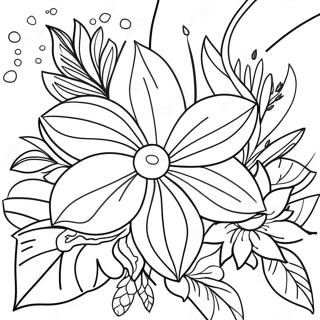 Page A Colorier De Fleur Tropicale Vibrante 46284-38551