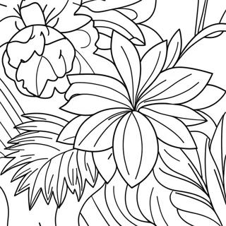 Page A Colorier De Fleur Tropicale Vibrante 46284-38552