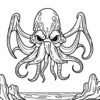 Page A Colorier Du Mythe De Cthulhu 46303-38563