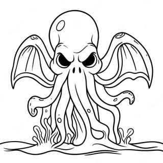 Page A Colorier De Cthulhu Emergeant De Locean 46304-38568