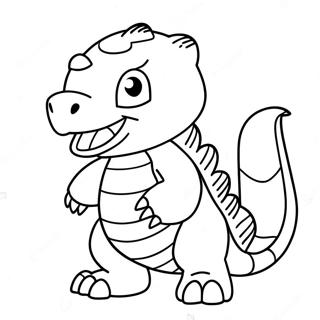 Page A Colorier Aventure Digimon Agumon 4632-3726