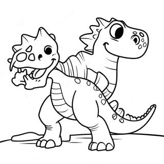 Roi Des Dinosaures Pages À Colorier