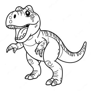 Dinosaur T Rex Rugissant A Colorier 46414-38653