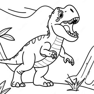 Dinosaur T Rex Rugissant A Colorier 46414-38654