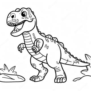 Dinosaur T Rex Rugissant A Colorier 46414-38655