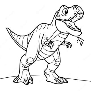 Dinosaur T Rex Rugissant A Colorier 46414-38656