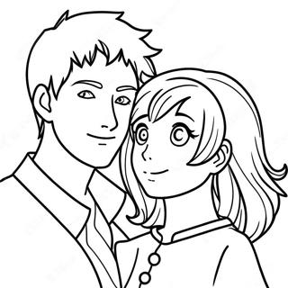 Page A Colorier Couple Anime 46493-38706