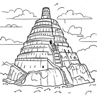 Tour De Babel Pages À Colorier