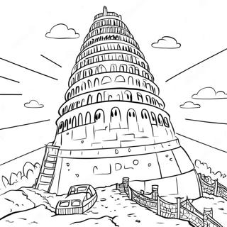 Page A Colorier Details De La Tour De Babel 46594-38782