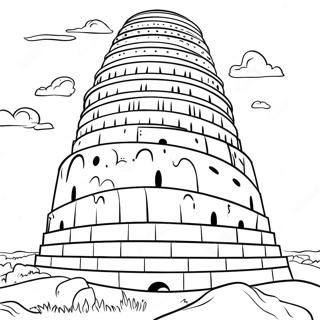 Page A Colorier Details De La Tour De Babel 46594-38784