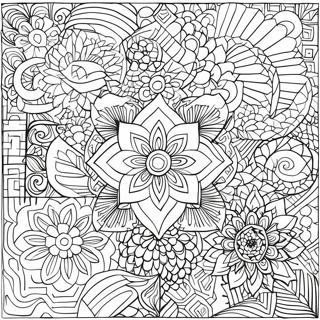 Page A Colorier De Motifs Geometriques Islamiques Simples 46614-38813